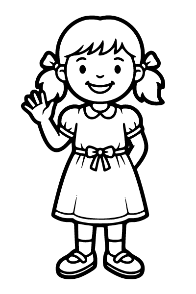 Girls Coloring Page 13, Girls coloring page