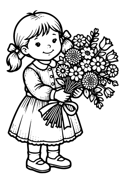 Girls Coloring Page 15, Girls coloring page