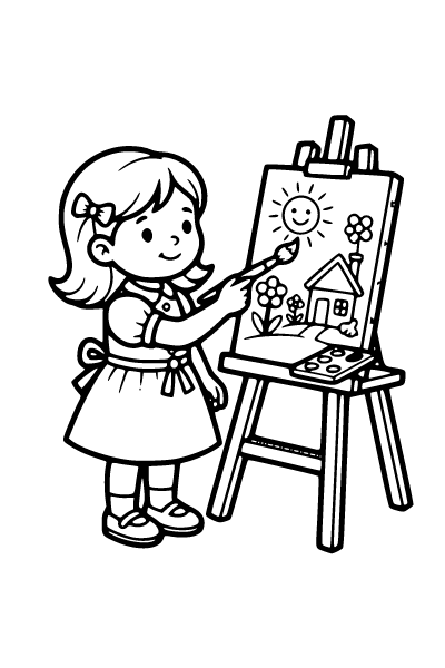 Girls Coloring Page 17, Girls coloring page