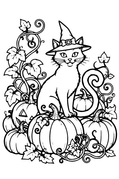 Halloween For Adults Coloring Page 10, Halloween For Adults coloring page