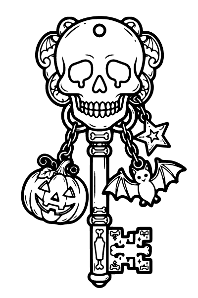 Halloween For Adults Coloring Page 12, Halloween For Adults coloring page