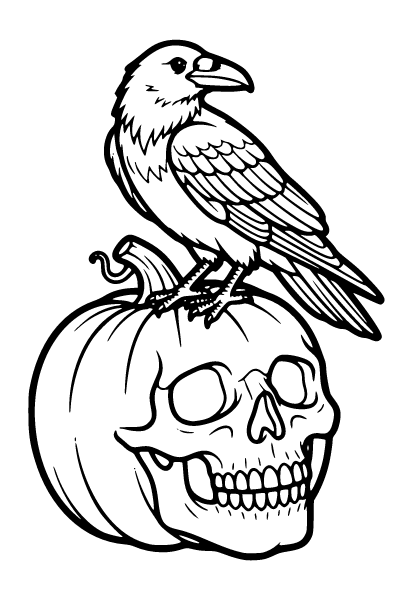 Halloween For Adults Coloring Page 2, Halloween For Adults coloring page