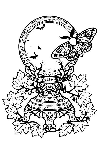 Halloween For Adults Coloring Page 9, Halloween For Adults coloring page
