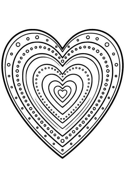 Heart Coloring Page 3, Heart coloring page