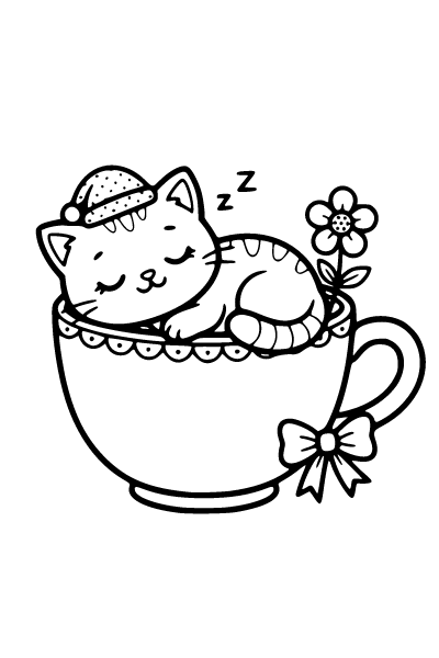 Kawaii Coloring Page 4, Kawaii coloring page
