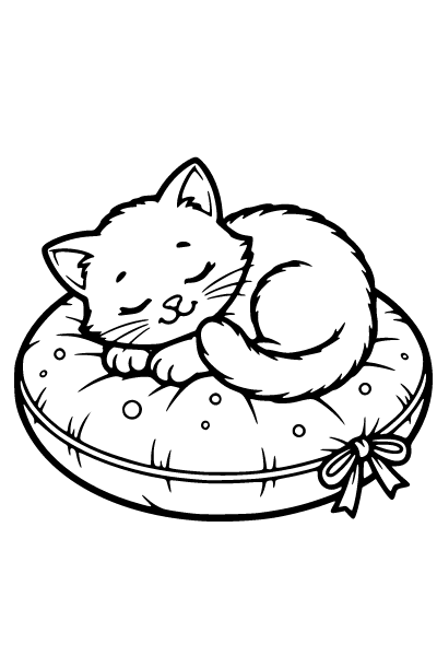 Kitten Coloring Page 6, Kitten coloring page