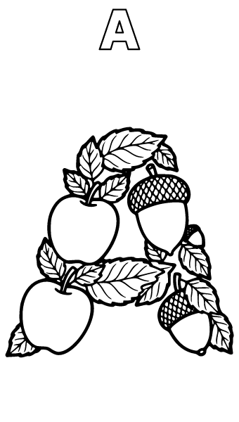 Letter A Coloring Page 1, Letter A coloring page