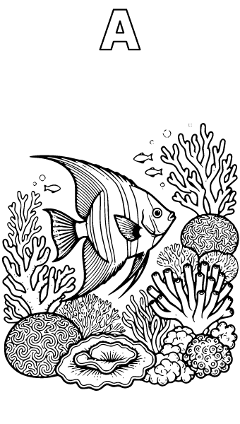 Letter A Coloring Page 10, Letter A coloring page