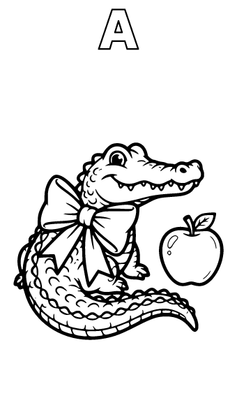 Letter A Coloring Page 2, Letter A coloring page