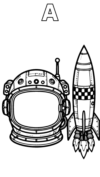 Letter A Coloring Page 4, Letter A coloring page