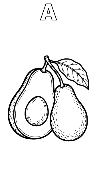 Letter A Coloring Page 6, Letter A coloring page