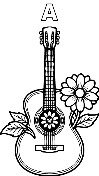 Letter A Coloring Page 7, Letter A coloring page