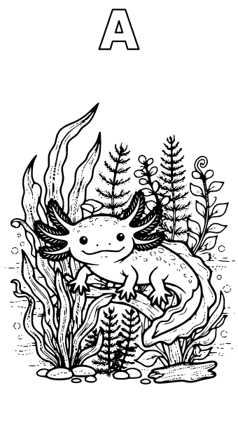 Letter A Coloring Page 9, Letter A coloring page