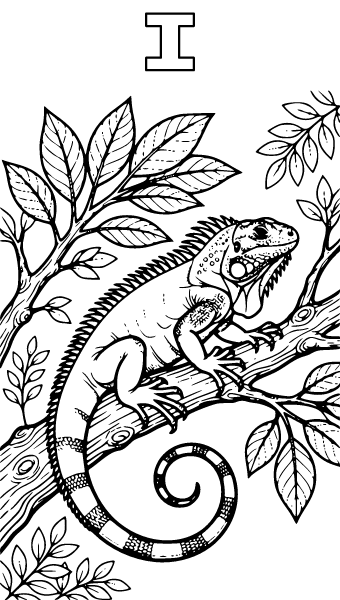 Letter I Coloring Page 1, Letter I coloring page