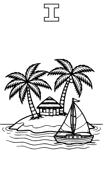 Letter I Coloring Page 6, Letter I coloring page