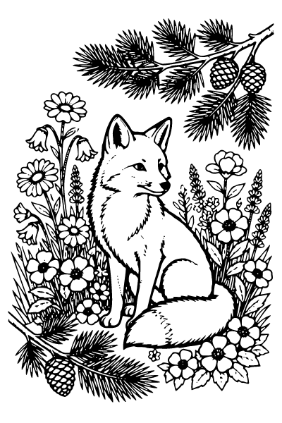 Nature Coloring Page 2, Nature coloring page