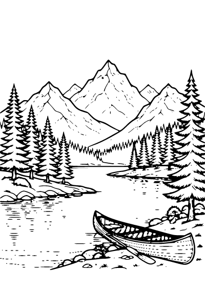 Nature Coloring Page 8, Nature coloring page