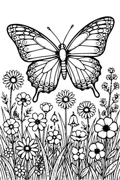 Nature Coloring Page 9, Nature coloring page
