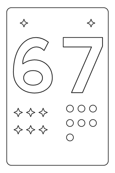 Numbers 6 And 7 With Dots Coloring Page 1, Numbers 6 And 7 coloring page