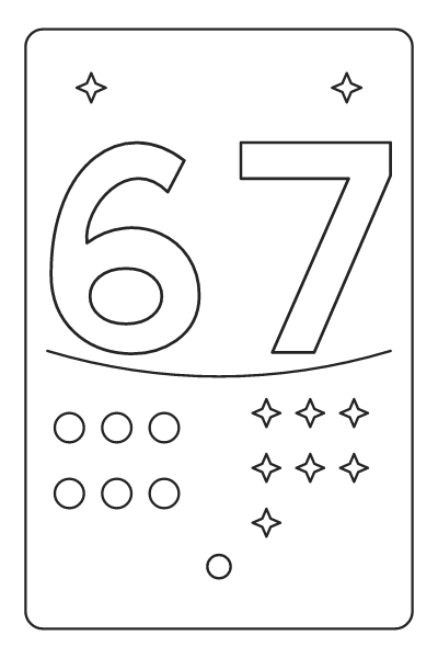 Numbers 6 And 7 With Stars Coloring Page 10, Numbers 6 And 7 coloring page
