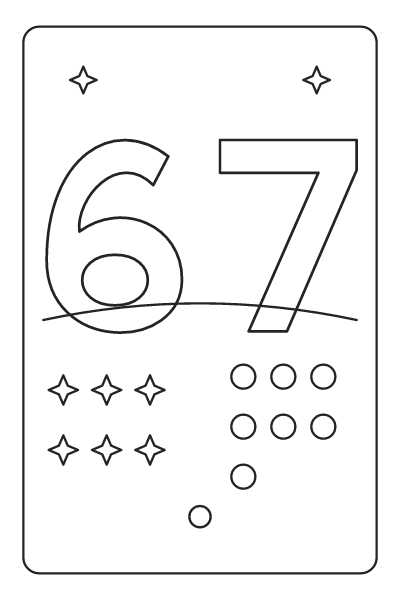 Numbers 6 And 7 With Dots Coloring Page 11, Numbers 6 And 7 coloring page