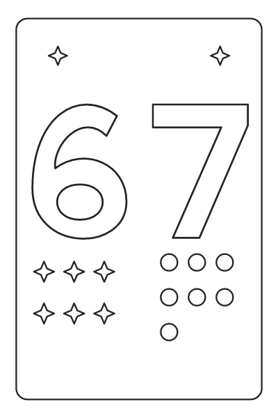Numbers 6 And 7 With Dots Coloring Page 3, Numbers 6 And 7 coloring page