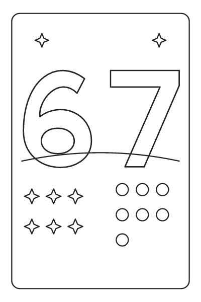 Numbers 6 And 7 With Dots Coloring Page 5, Numbers 6 And 7 coloring page