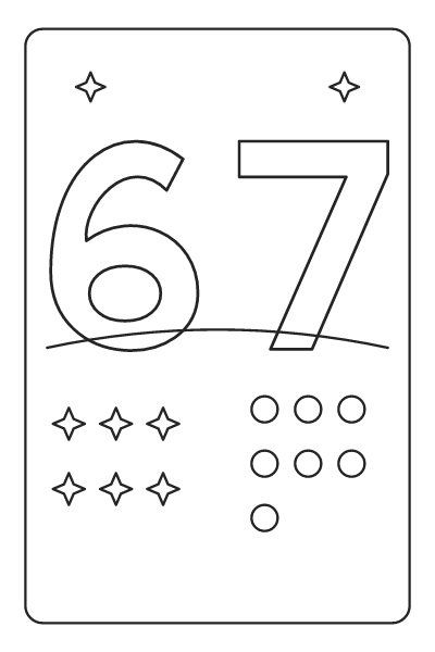 Numbers 6 And 7 With Dots Coloring Page 7, Numbers 6 And 7 coloring page