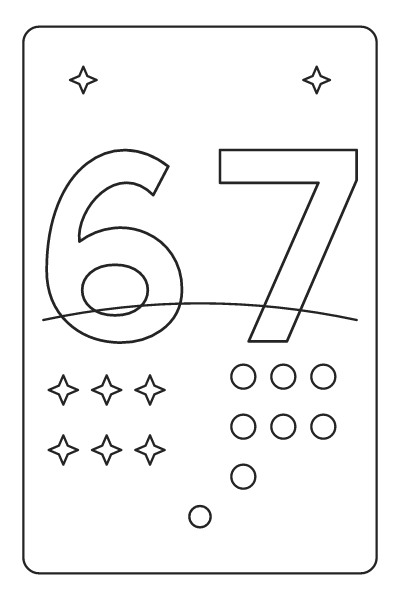 Numbers 6 And 7 With Dots Coloring Page 9, Numbers 6 And 7 coloring page